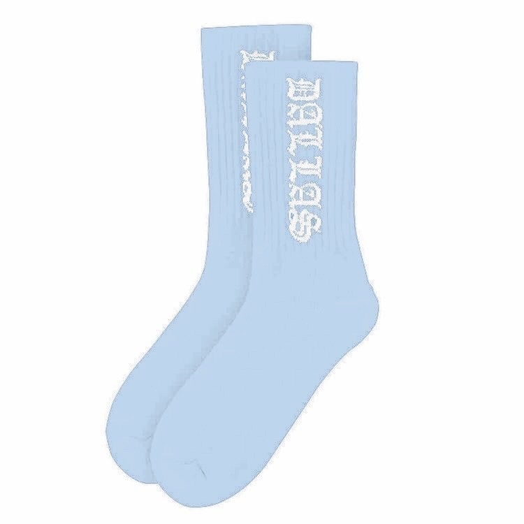 Image of DALLAS BABY BLUE/WHITE SOCK