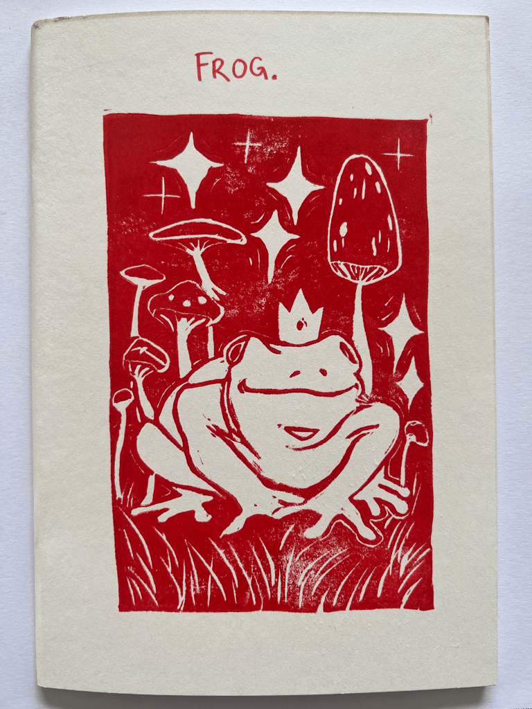 Frog sketchbook (red)