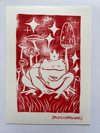 Red frog print 4/4