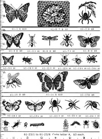 Image 1 of Insects & Bugs Rubber Stamps P61