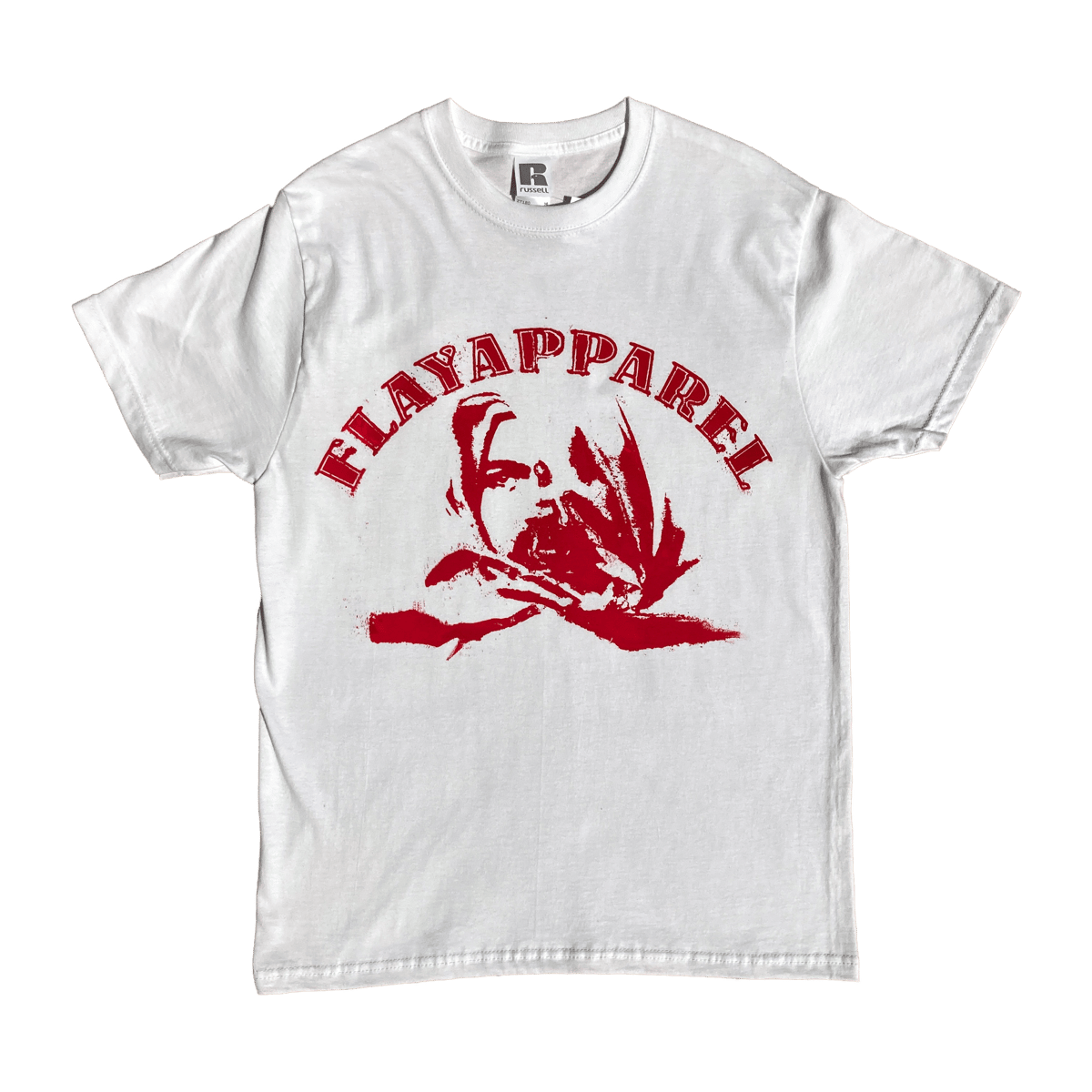 Image of WHITE/RED Excoriate Tee