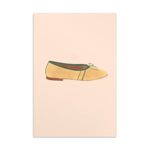 Basil ballet flat illustrated postcard