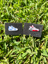 Image 4 of "Fire Red" Jordan 4 Enamel Pin