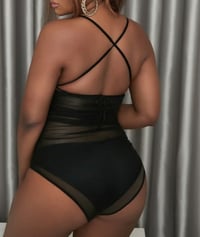Image 2 of SEXY RUCHED SKINNY BODYSUIT 