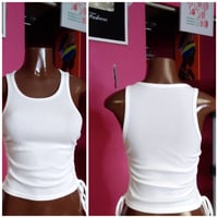 Image 1 of DRAWSTRINGS WHITE CAMISOLE 