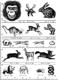 Animals Rubber Stamps P74