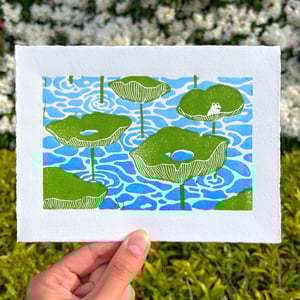 Image of Froggy Linoprint
