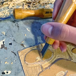 Image of Froggy Linoprint