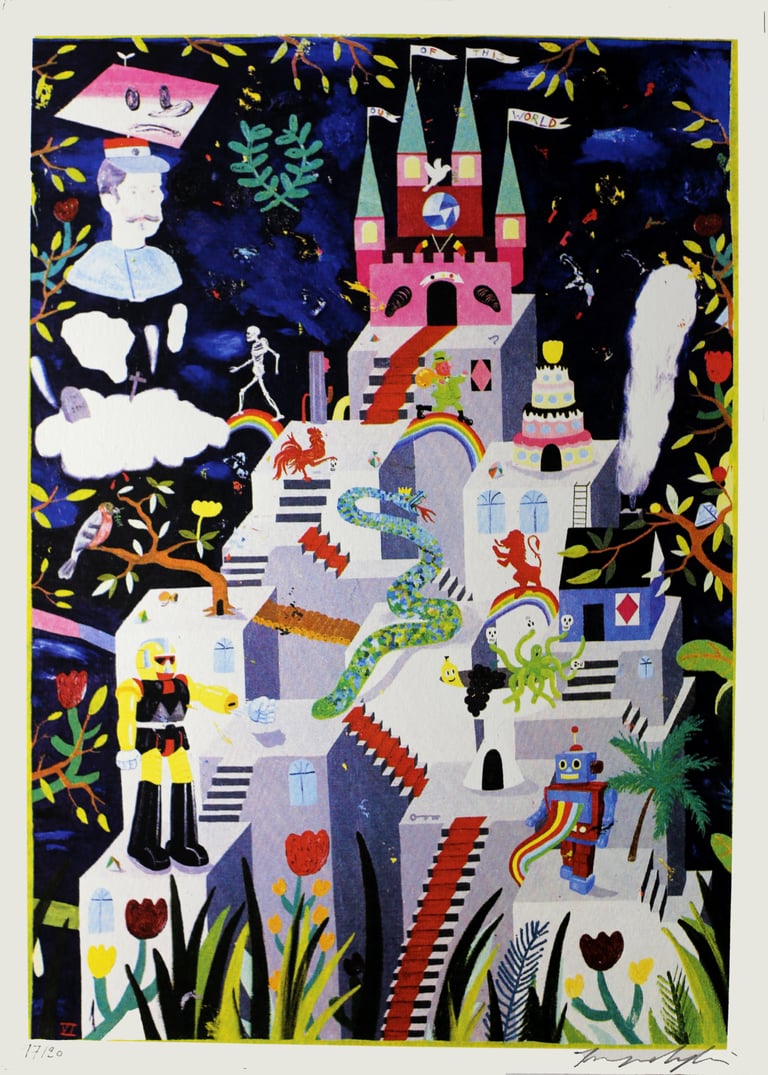 Sérigraphie Le palais idéal 