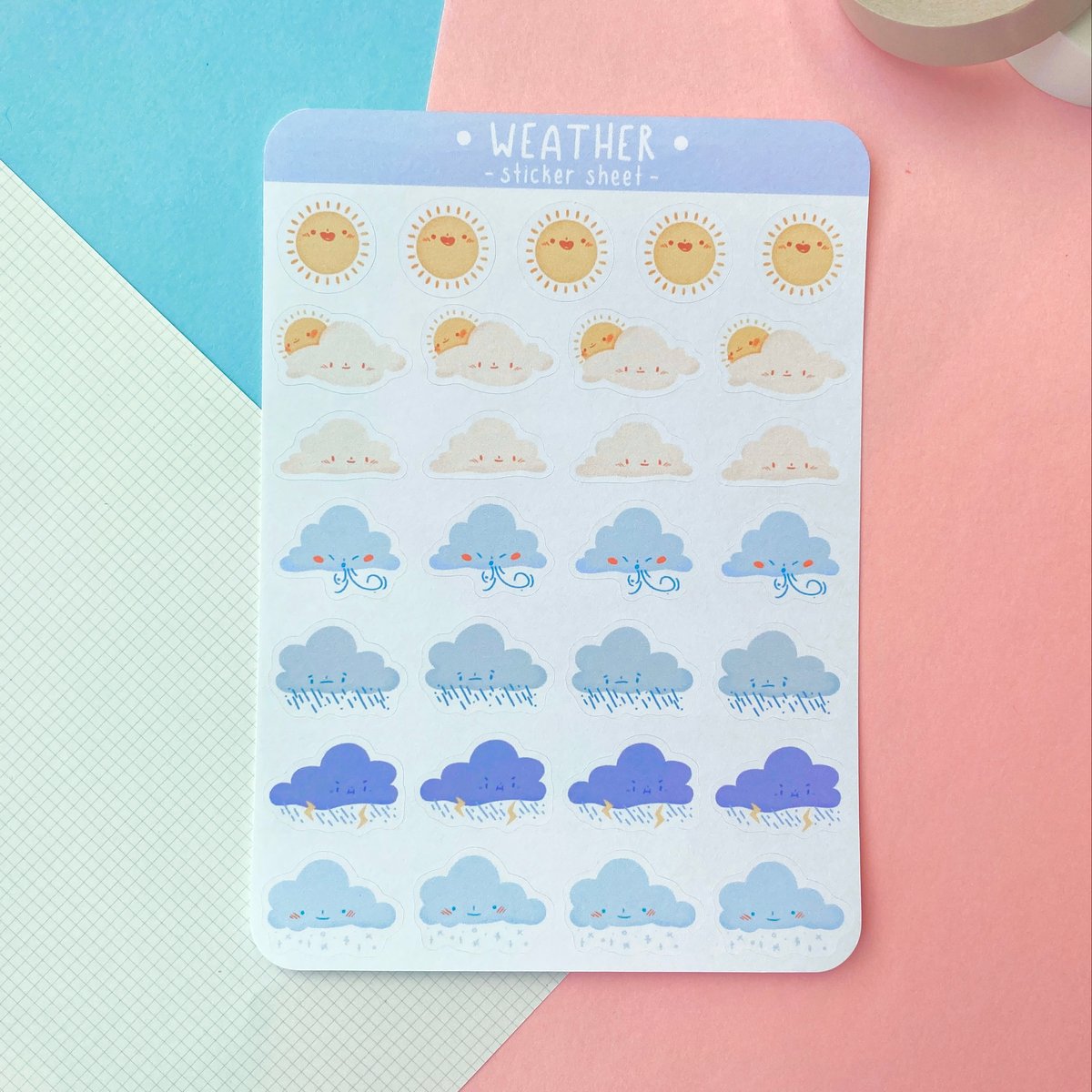 Image of Weather Sticker Sheet