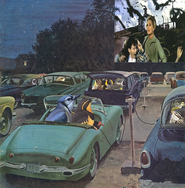 Image of The Birds. Limited edition collage print.