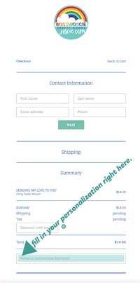 Image 2 of handmade by narrow cursive