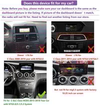 Image 5 of Mercedes C Class GLC W204 W205 2015-2018 CarPlay Android Headunit Stereo 10.25" Touch Screen 