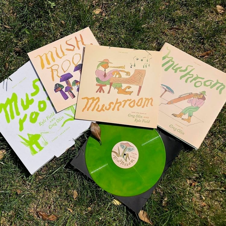 "Mushroom" Hardback Book and 12” Record in a Box by Kyle Field and Greg Olin