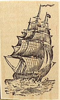 Image 2 of Ship Rubber Stamps P75