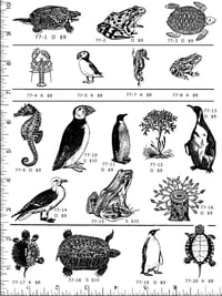 Image 1 of Frogs, Penguin & Marine Rubber Stamps P77