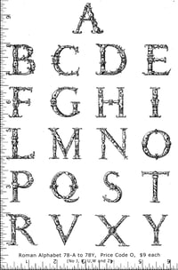 Image 1 of Roman Alphabet Rubber Stamps P78
