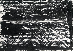 black fragment no7 - traces - woodblock