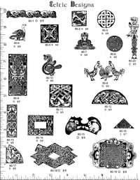 Image 1 of Celtic Design Rubber Stamps P80a