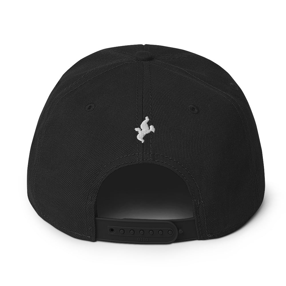 Abe Link'd N Logo Embroidered Black Snapback Hat