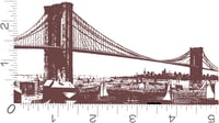 Image 2 of Brooklyn Bridge Rubber Stamps P83