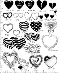 Image 1 of Hearts Rubber Stamps P81