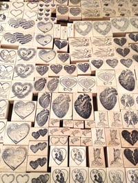 Image 2 of Hearts Rubber Stamps P81