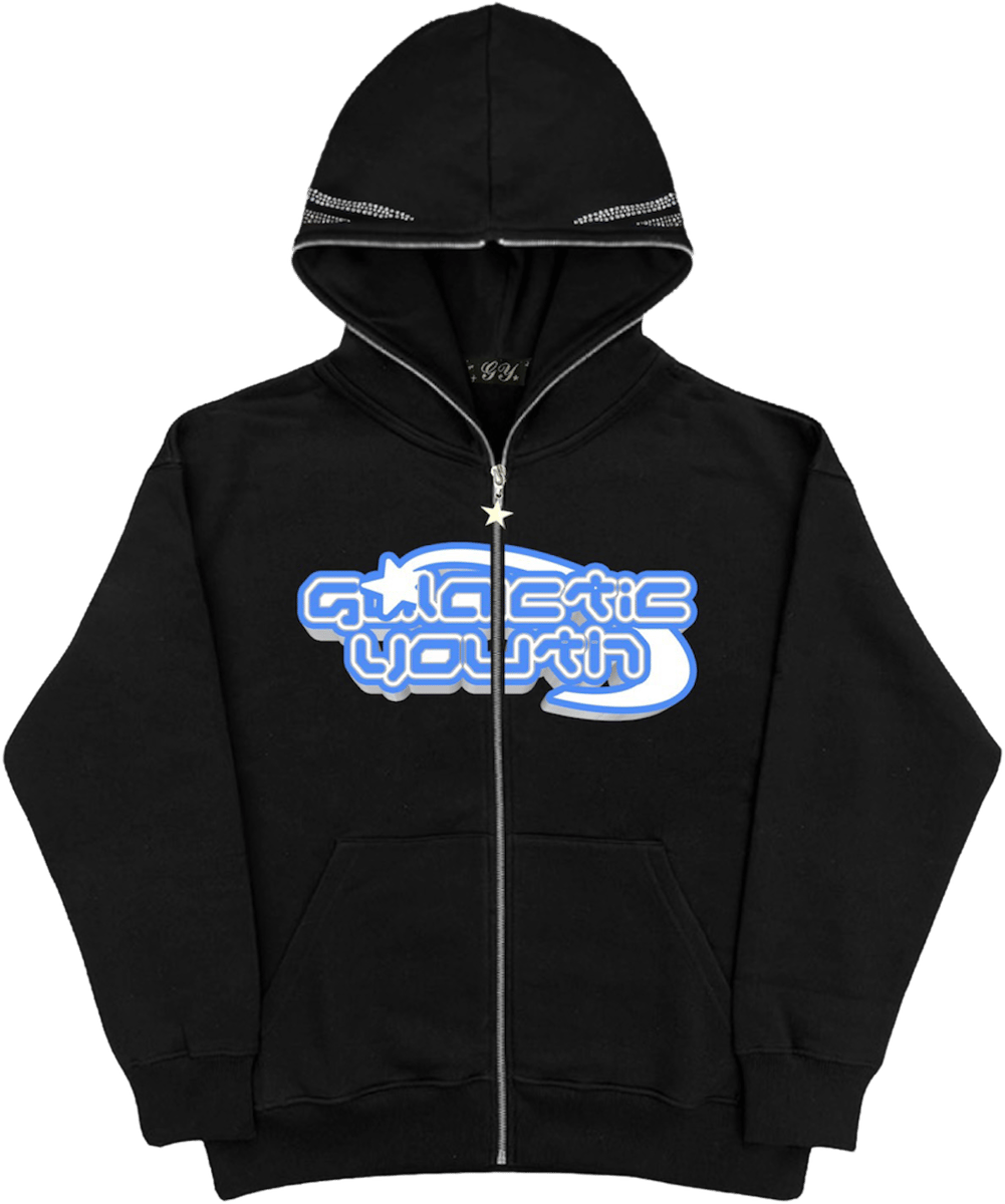 パーカー・フーディ IONSEOUL Galaxy Lettering Hooded Zip-Up Knit Galaxy lettering two-way knit hooded zip-up - U LAN