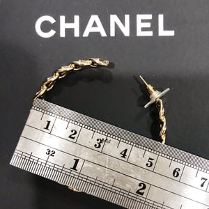 Image of (SOLD OUT ðŸš«) CHANEL Strass CC Hoop Earrings 