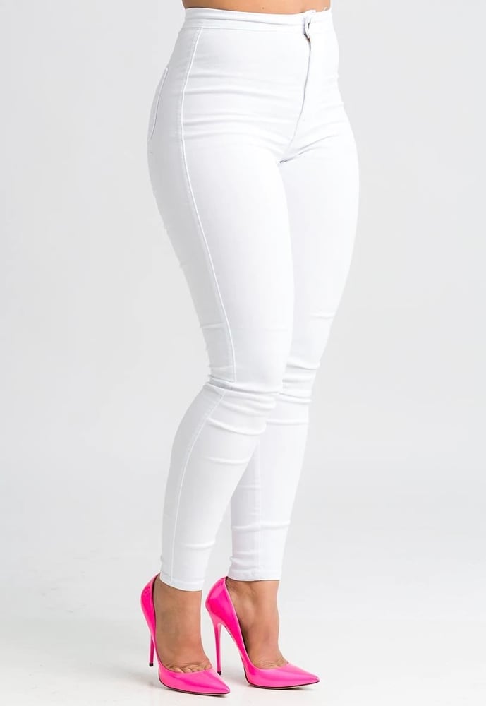 Image of Stretch Skinny Jeans (white)