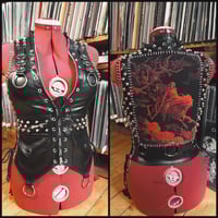 Image 2 of Detailed "Death" vest with lacings