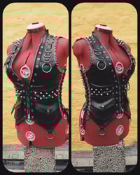 Image 4 of Detailed "Death" vest with lacings
