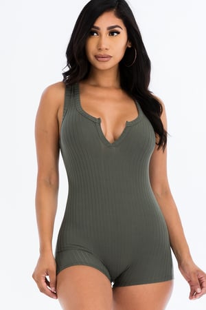 Image of S & S Split Neckline Romper 