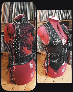 Image of Detailed "Death" vest with lacings