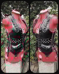 Image 5 of Detailed "Death" vest with lacings