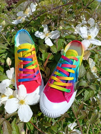 Image 1 of Rainbow canvas shoes