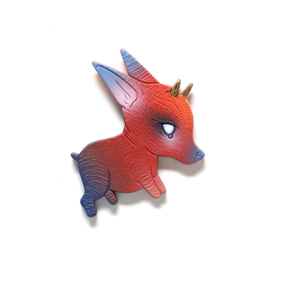 Image of Chikkoi Warrior ceramic badge (red)