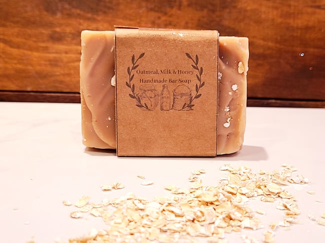 Oatmeal, Milk & Honey  Goats Milk Bar Soap