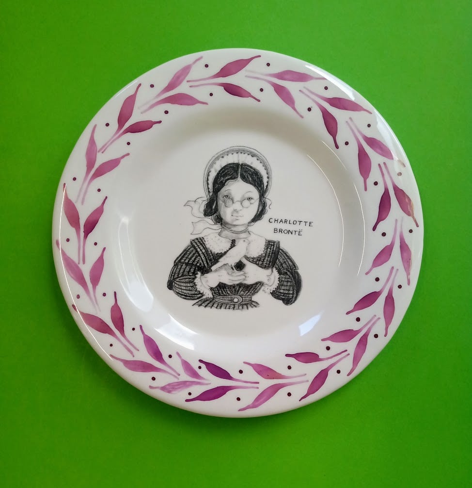 Charlotte Brontë plate