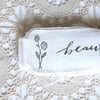 Small - French Linen Word Tie