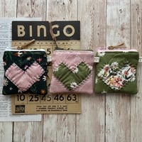 Image 1 of "Garden Party" Super Mini Quilted Zipper Bag