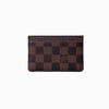 Brown Checkered Louis V Card Holder 