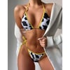 Yellow Cow Print Swimwear