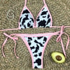 Light Pink Cow Print Swimsuit