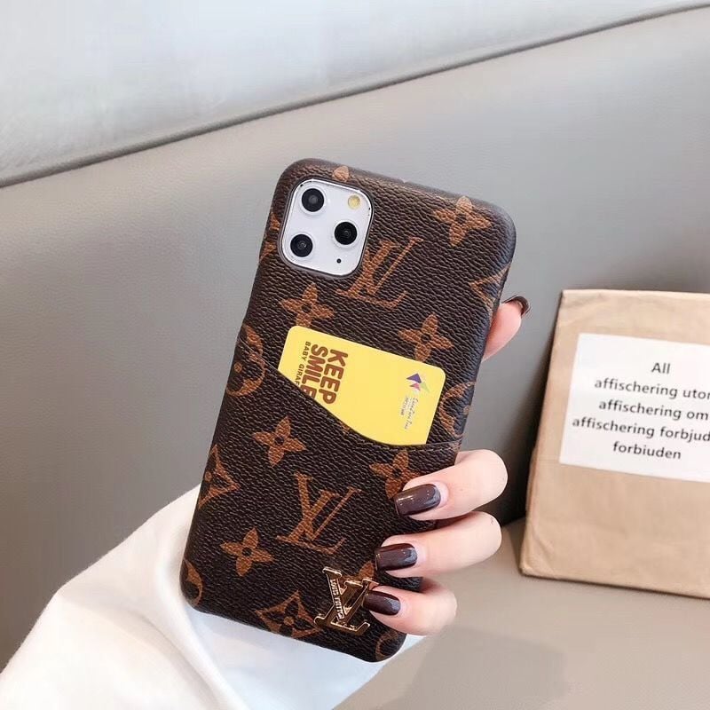 Big brown LV letter phone case N C Glam Collection LLC