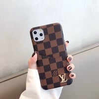 Image 1 of Checker board LV brown phone case