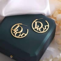 DD gold hoop earrings
