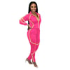 2 piece long romper pink/lime green.