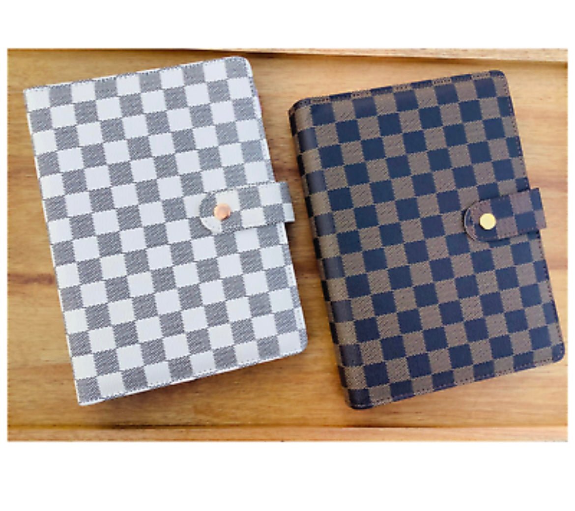 Accessories, A6 Brown Checkered Planner Budget Binder