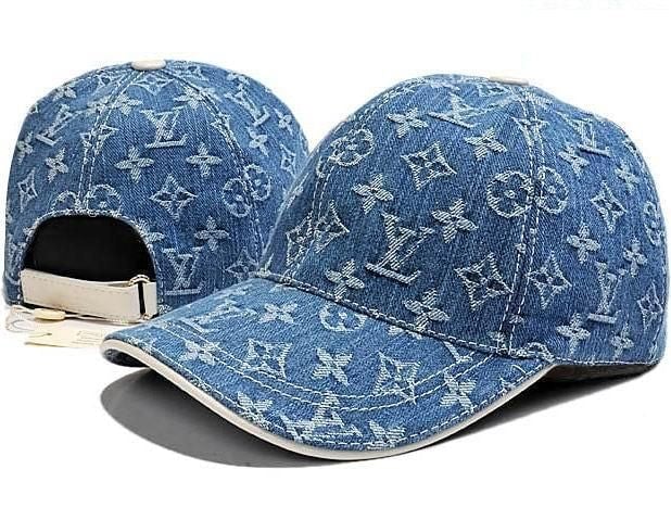 Louis Vuitton Custom Vintage Baseball Cap Blue Denim RARE LV Snapback Dad  Hat